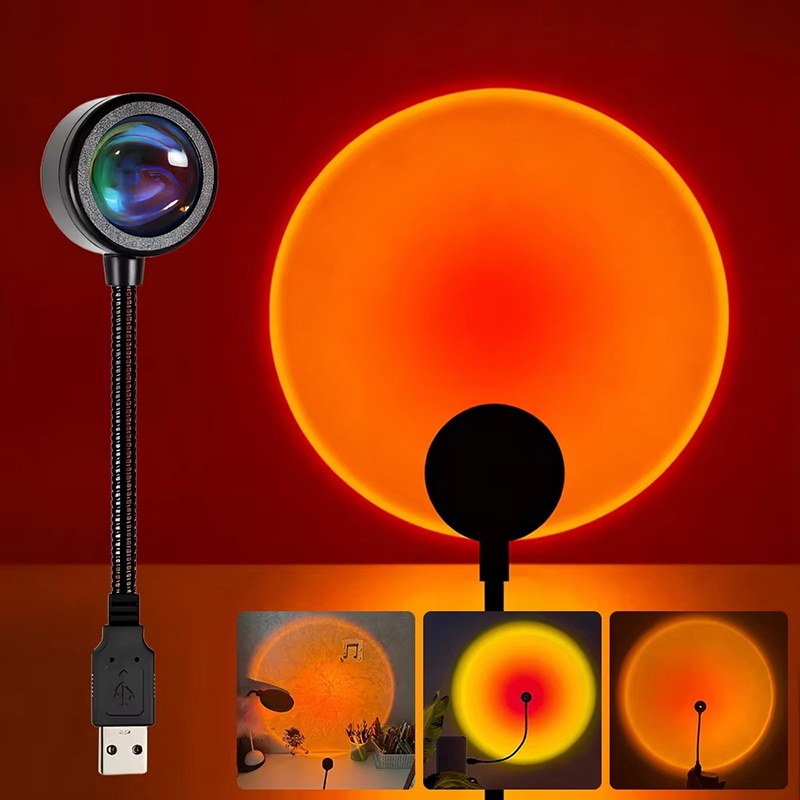 Photography Lighting Background - مصباح غروب الشمس متدرج الألوان بمنفذ