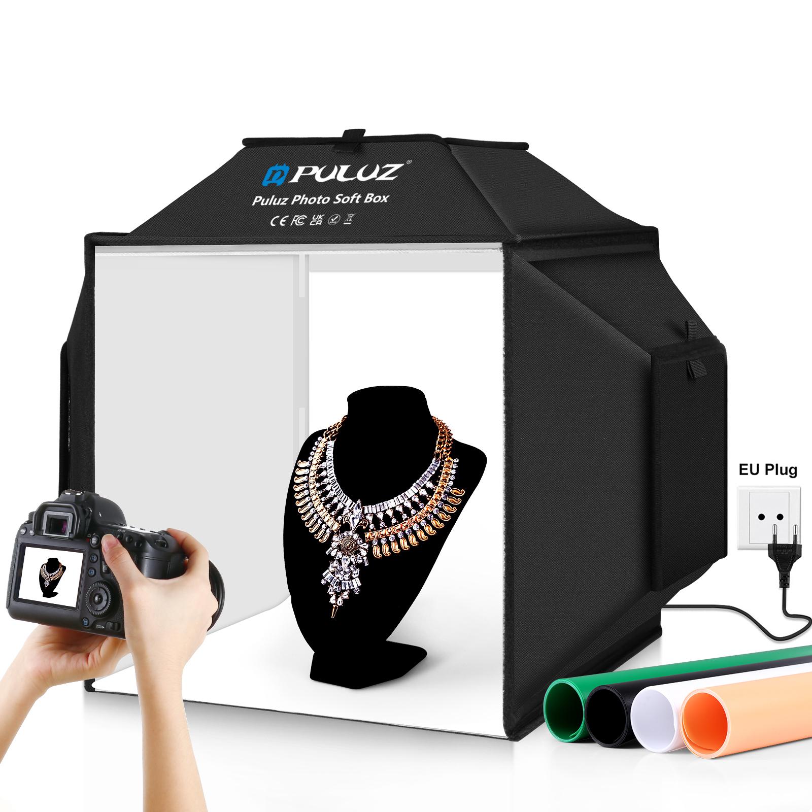 Photography Lighting Kit With Backdrop - PULUZ 40 سنتيمتر للطي 72 واط