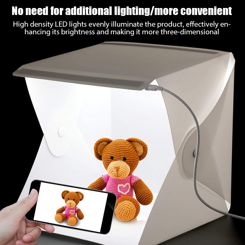 Photography Lighting Kit With Backdrop - صندوق الضوء صندوق إضاءة صغير استوديو