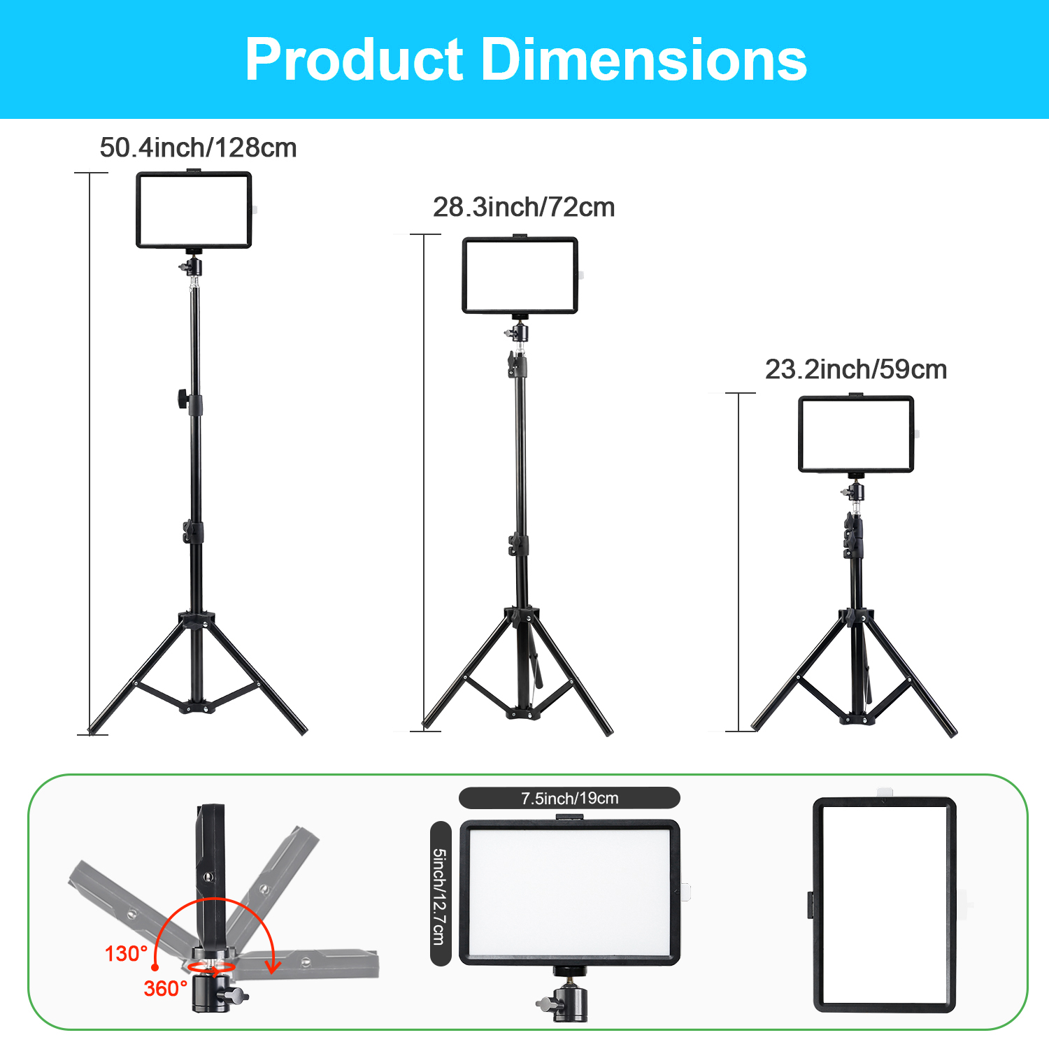 ضوء LED مربع الشكل مقاس 8 بوصا - مراجعة Makeup Photography Lighting وسعره