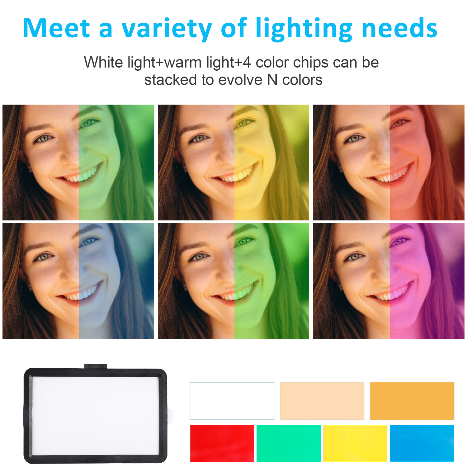 ضوء LED مربع الشكل مقاس 8 بوصا - مراجعة Makeup Photography Lighting وسعره