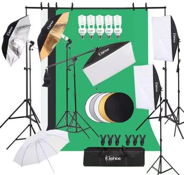مجموعة إضاءة التصوير الفوتوغرا - مراجعة Photography Lighting Kit With Backdrop وسعره