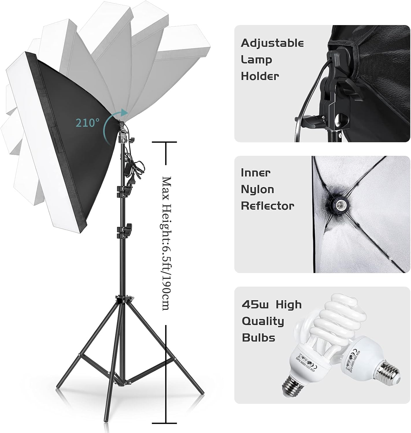مجموعة إضاءة التصوير الفوتوغرا - مراجعة Photography Lighting Kit With Backdrop وسعره