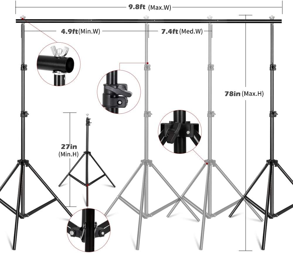 مجموعة إضاءة التصوير الفوتوغرا - مراجعة Photography Lighting Kit With Backdrop وسعره