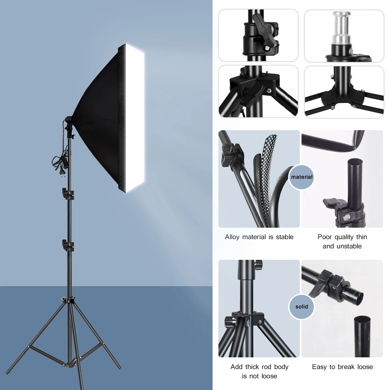 صندوق إضاءة Softbox احترافي لل - مراجعة Photography Lighting Continuous وسعره