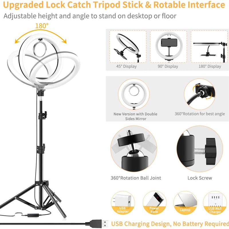ضوء فيديو دائري LED قابل للتعت - مراجعة Photography Lighting Continuous وسعره