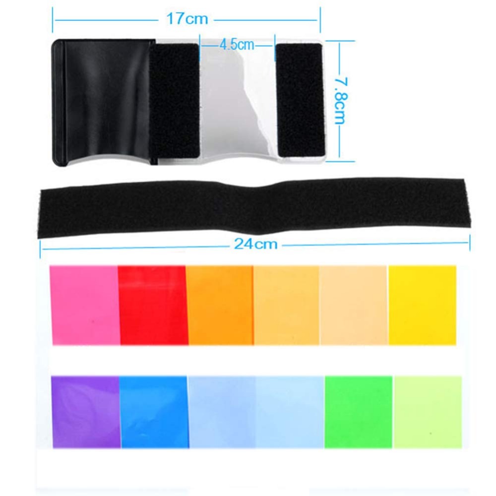 طقم فلاتر إضاءة للكاميرا بـ 12 - مراجعة Photography Lighting Flash وسعره