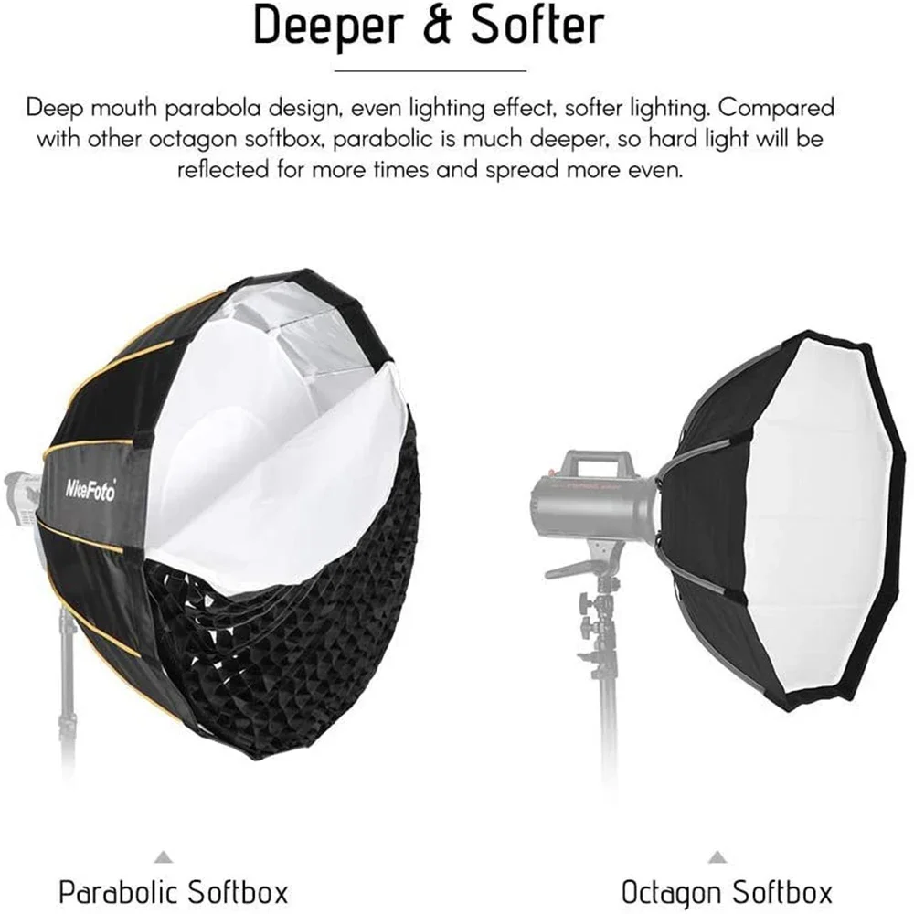 صندوق إضاءة ناعم للتصوير الفوت - مراجعة Parabolic Umbrella Deep وسعره