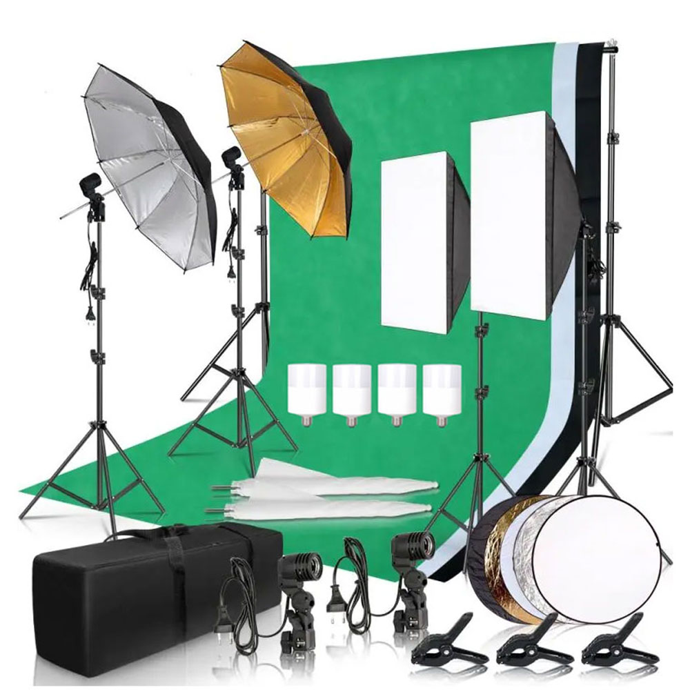 طقم إضاءة سوفت بوكس لاستوديو ا - مراجعة Photography Lighting Board وسعره